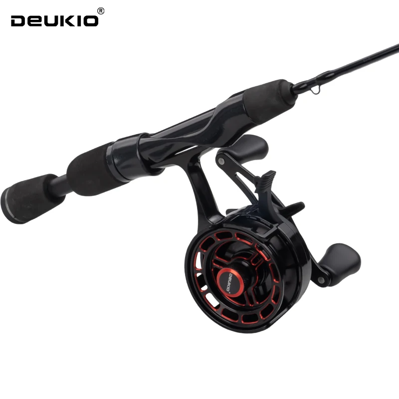 DEUKIO Neue Winter Spinning Eis Angelrollen Spule 3 + 1BB 3,2:1 Übersetzungsverhältnis Max Drag Power 5 kg Fisch Rad Ausrüstung Zubehör