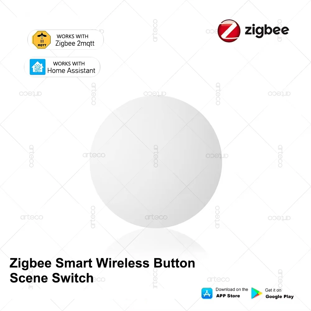 

ZigBee Scene Switch Беспроводная кнопка включения и выключения Контроллер Интеллектуальный соединительный переключатель для смарт-устройств Сценарий автоматизации Z2M