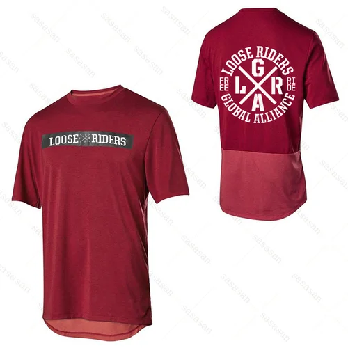 Imagen 2 del producto Camiseta de manga corta para hombre, Jersey de Motocross DH, BMX, MTB, bicicleta de montaña, Enduro, transpirable, Verano