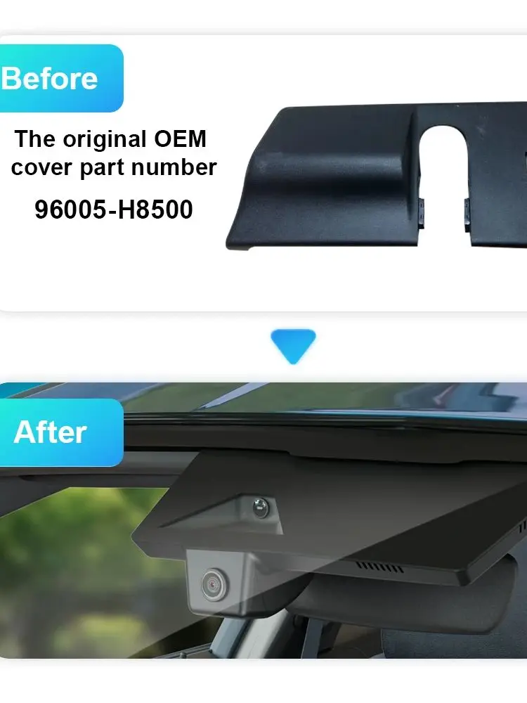 ARB 4K autocamera voor Kia Stonic 2019-2026 en Rio 2021-2023, UHD dashcam met wifi-verbinding, app-bediening, nachtzicht - afbeelding 2