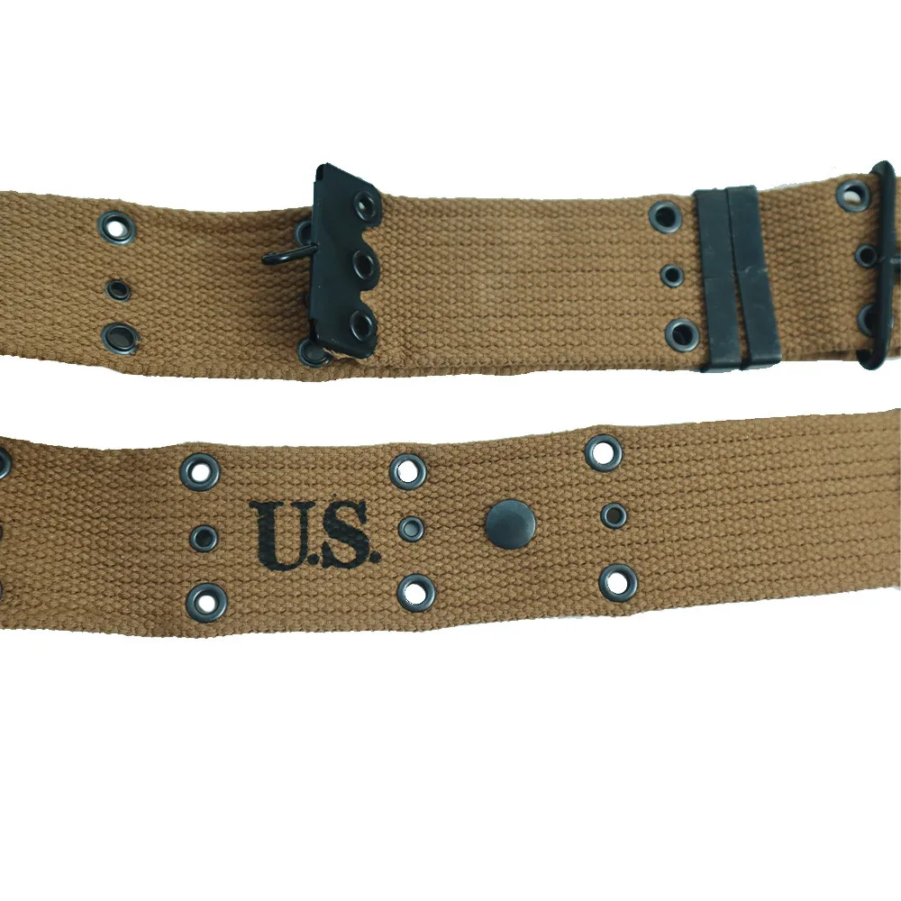 WWII WW2 M1945 Belt Three-hole Belt Khaki Green M1936 Replica of World War II Soldiers Dedicated M1961 Belt