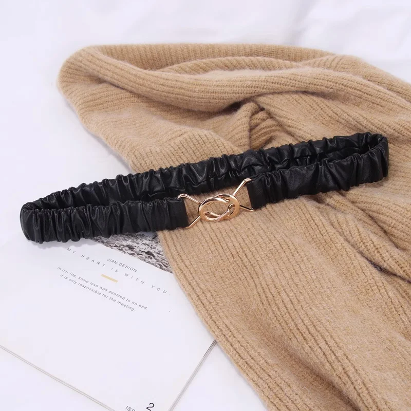 Fashion corset Belt for women plus size elegant high-end luxury brands Elastic cummerbund Black Desiner Women\'s belt female
