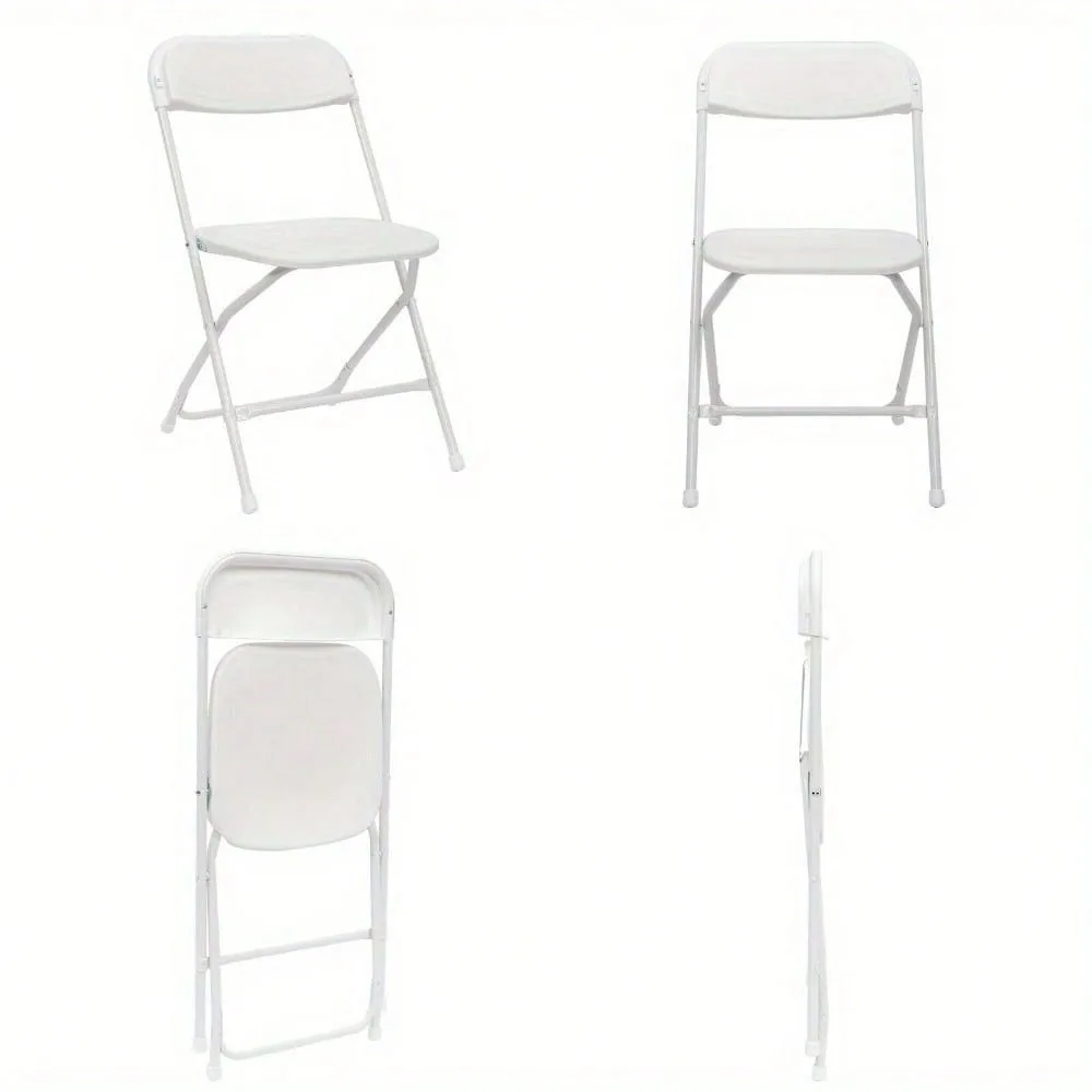 12Pack Plastic Folding Chairs Commercial Event Wedding Party Meeting Office Seat