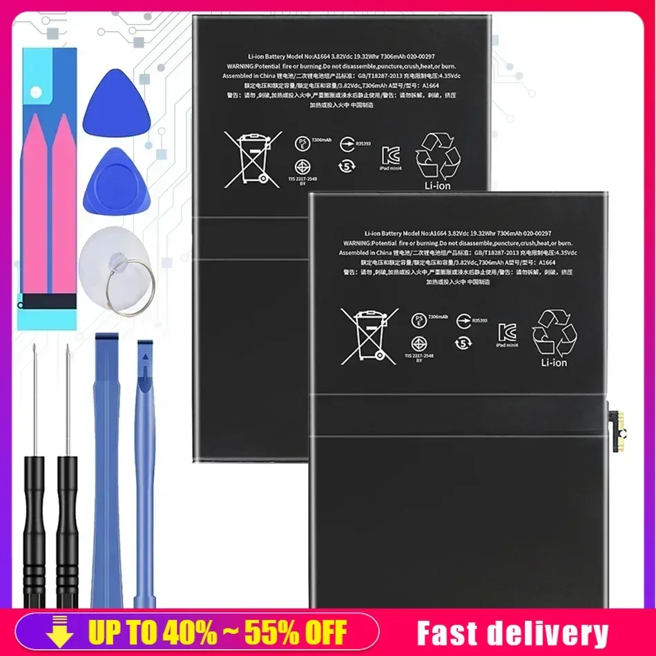 7306mAh High Quality Replacement Tablet Battery For Apple IPad Pro 9.7 Pro97 A1673 A1674 A1675  Batteries