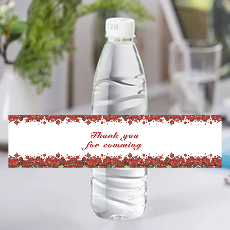 50pcs/100pcs Custom Water Bottle Labels Stickers Personalized Name Date Wedding Birthdays Baptism Bar Mitzvah Party Decoration