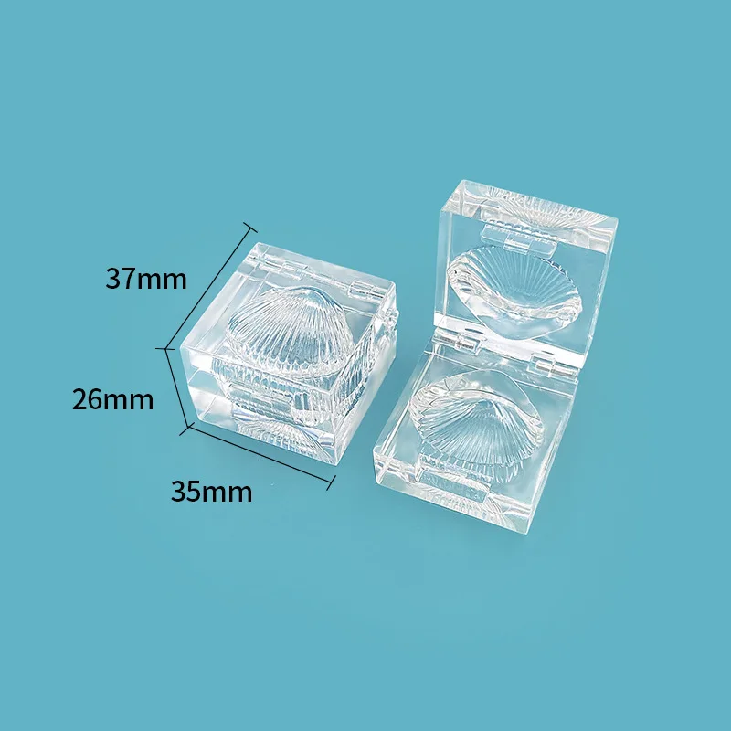 Transparent Powder Box, Crystal Heart Shaped Powder Box, Pressed Powder Eye Shadow, High Gloss Nail Polish Box