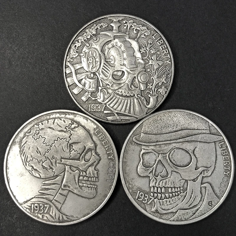 US 1937 Wanderer Hobo Coin Gentleman Mechanical Skeleton Collect commemorative home decoration medal souvenir replica dollar