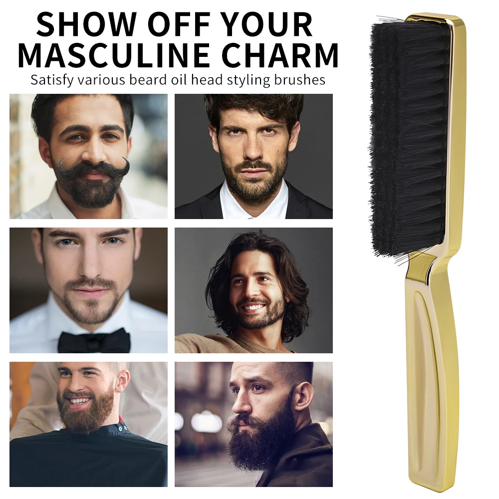 

Salon Men Beard Comb Barber Shaving Hairbrush Soft Cleaning Broken Hair Comb Barbershop Tool Supplies