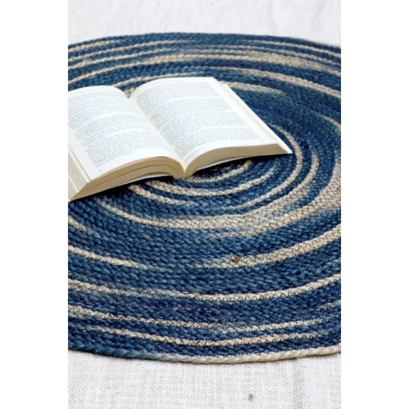 Rug Round 100% Natural Jute Braided Style Carpet Reversible Area Home Decor Rug Carpets for Living Room