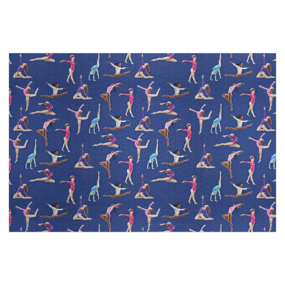 Colorful Female Gymnastics Jigsaw Puzzle Iq Customs With Photo Wood Name Puzzle