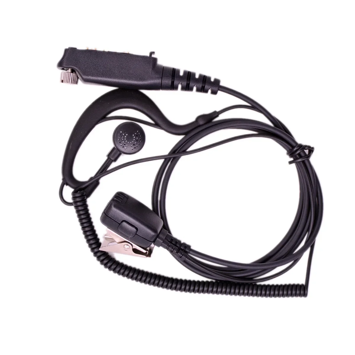 STP8000 Headset G Shape Earhook with Clips PTT Microphone for Sepura STP-8000 SC20 HAM Radio in Ear Earpiece Accessory