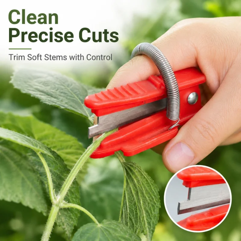 1pc Thumb And Finger Gardening Shears Ergonomic Tool For Cutting Greenery, Featuring Sharp Blades For Precise Vegetable Trimming