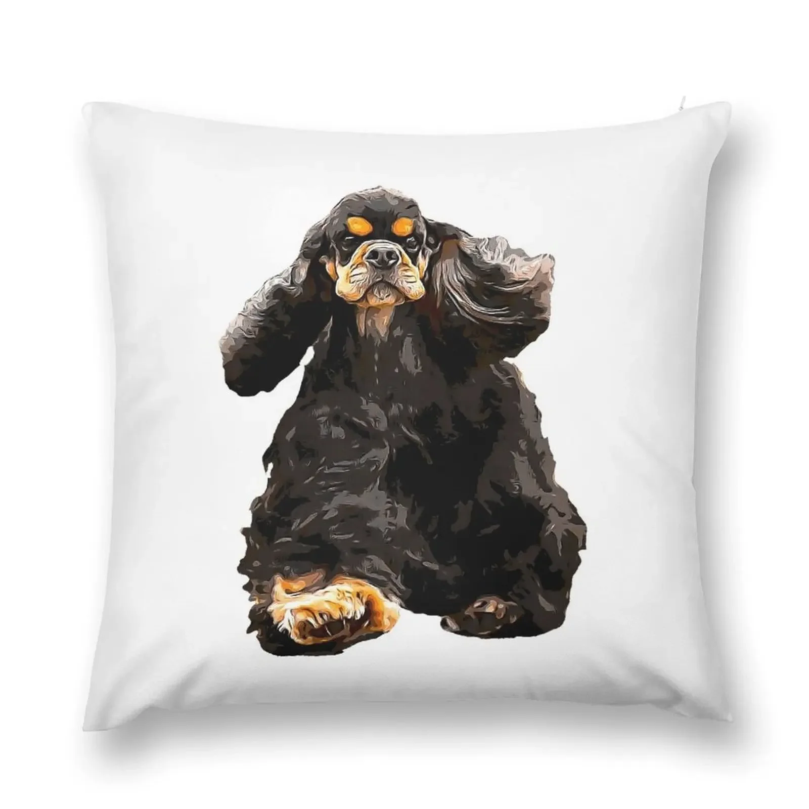 

American Cocker Spaniel - Stunning Black and Tan Dog Throw Pillow Christmas Covers For Cushions Cushion Cover pillow