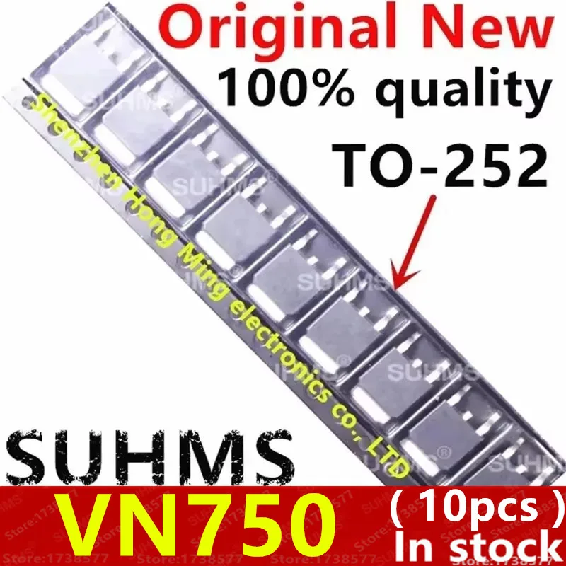 (10piece)100% New VN750PTTR-E VN750PTTR VN750PT VN750 TO-252