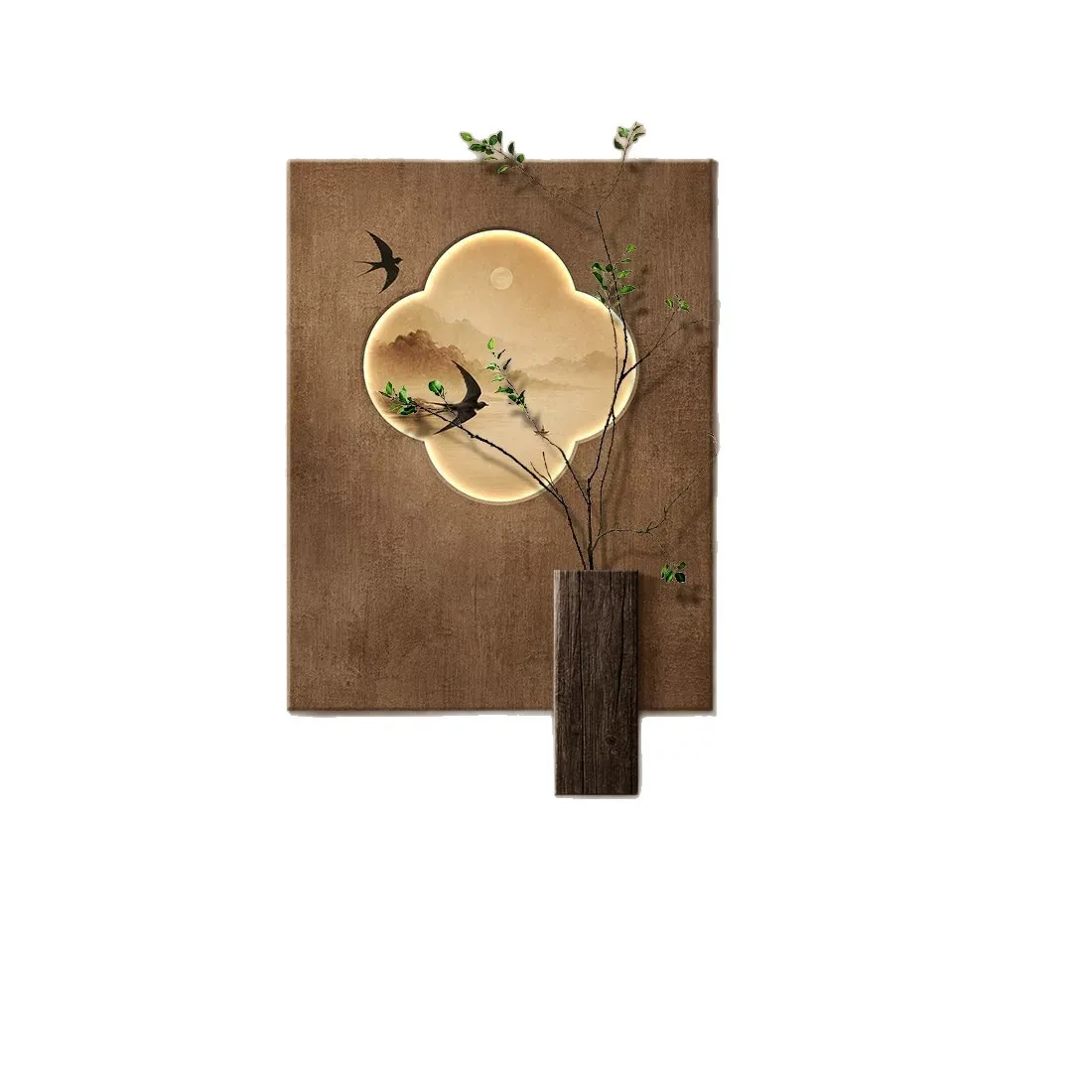 Happy eyebrows, living room decorative painting, sofa background wall hanging painting, entrance murals