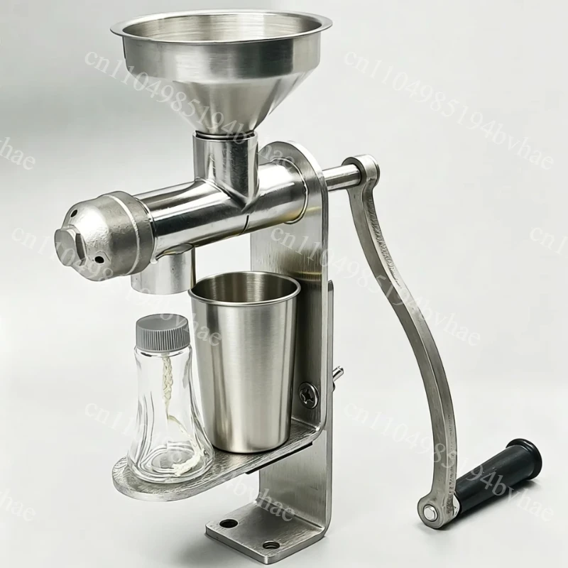 Household Oil Press, Hot and Cold Oil Presser, Hand Cranked Small Peanut, Rapeseed, Soybean Oil Press Machine