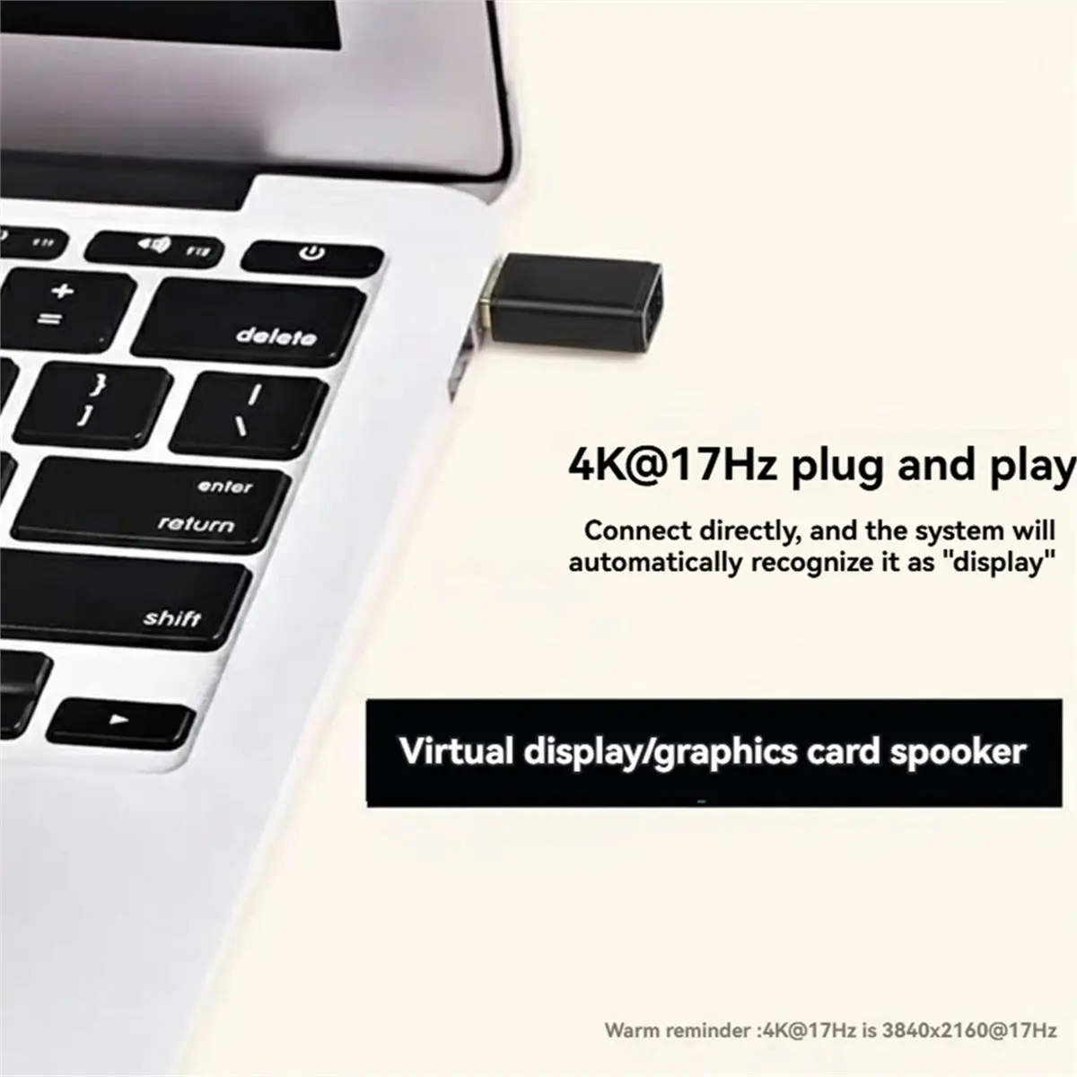 A46U MiniDP Dummy Plug Display Emulator Mini DP Virtual Monitor Headless Ghost Display EDID Emulator