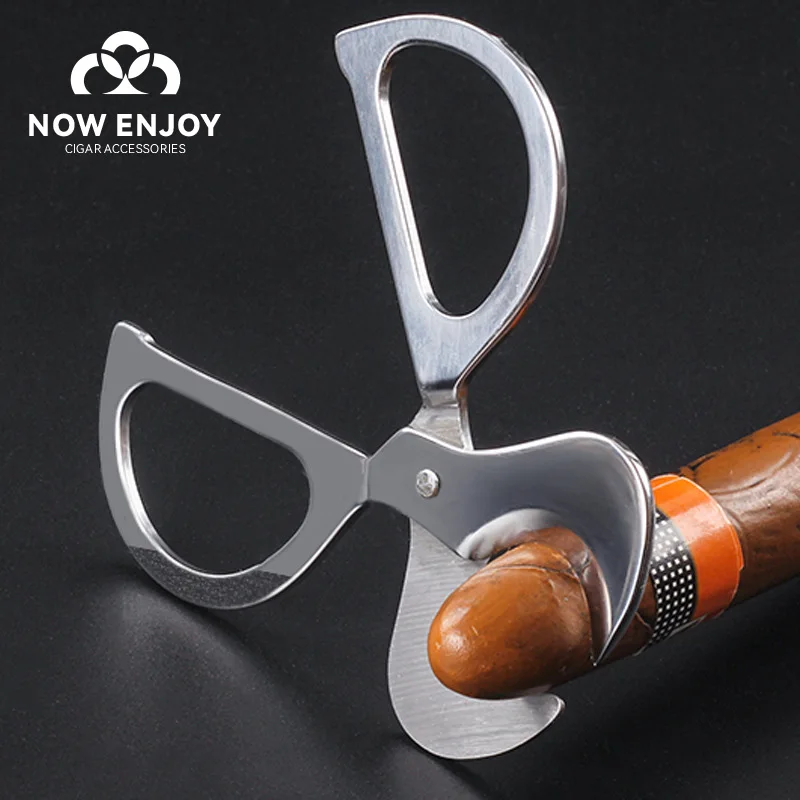 

Cuban Cigar Scissors Gold/Silver Cigar Cutter Knife Head Guillotine Portable Stainless Steel Cutter Cigar Smoking Tool