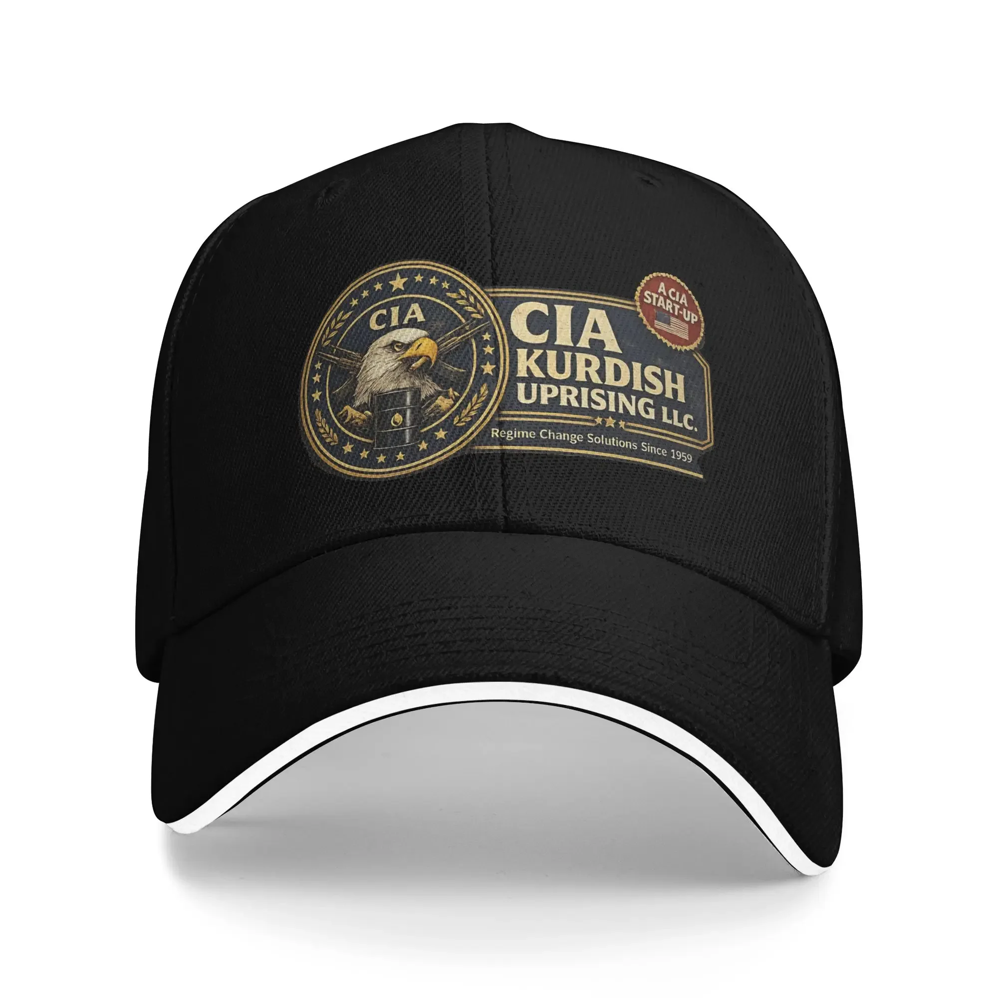 New CIA Kurdish Uprising Baseball Cap  Running Hippie Adjustable Hip Hop Hats Men Women Classic Custom Logo Baseball Caps