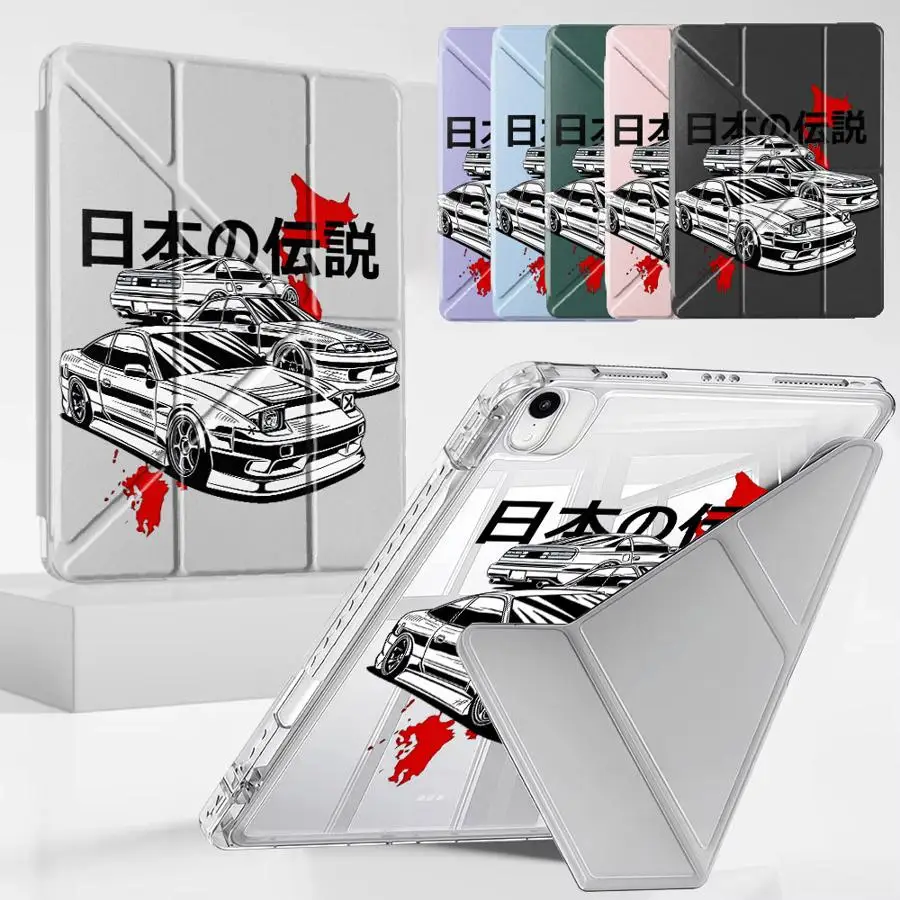 Tokyo Sports JDM Drift Car Tablet Case For iPad Air 4 5 M3 M2 1 2 M4 11inch Pro 2025 Mini 6 7 Pro 11th 10th 9th 8th 7th 12.9inch