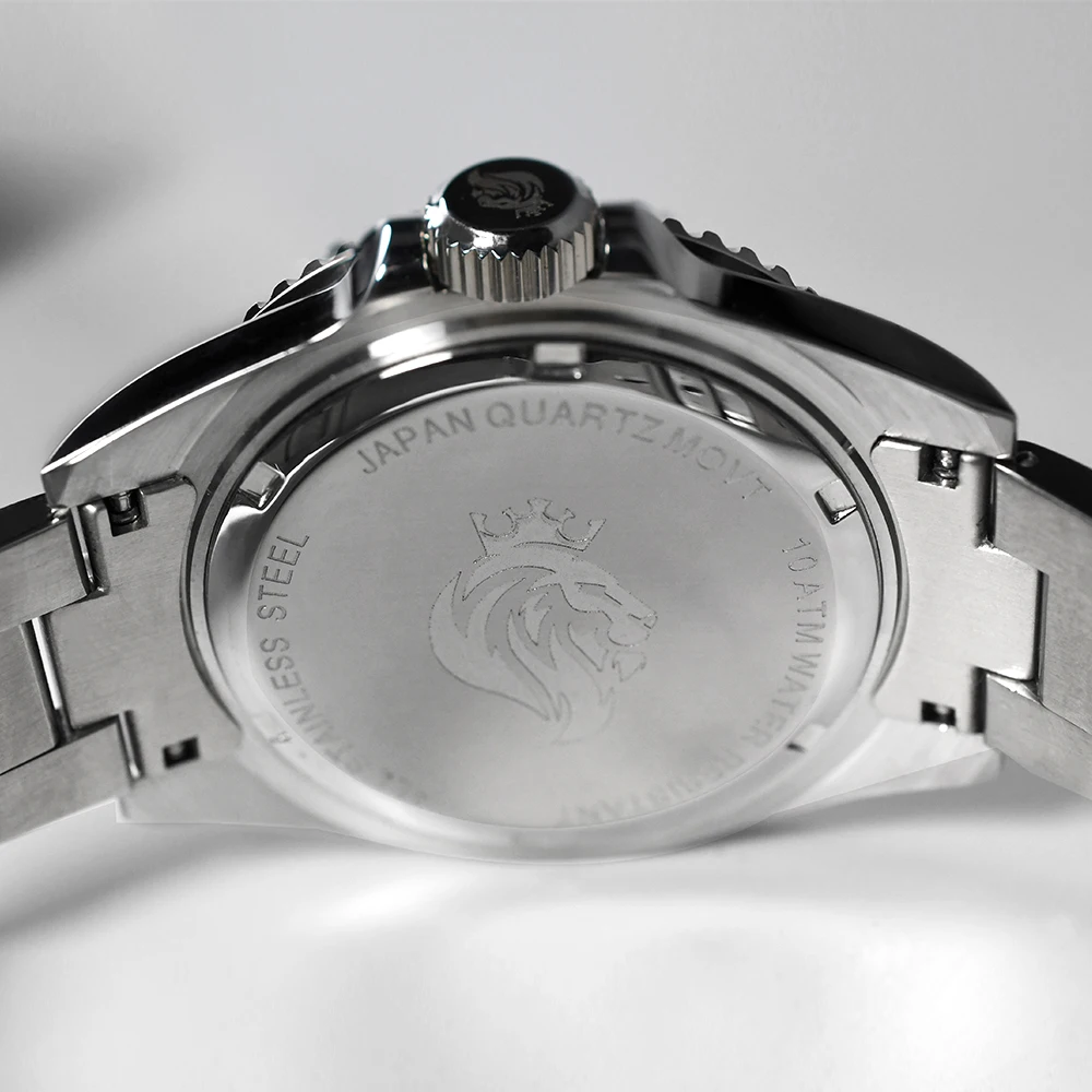 Airtdon Fashion Mens orologi Luxury Silver acciaio inossidabile orologio da polso al quarzo uomo Business Watch for Men Calendar Reloj Hombre