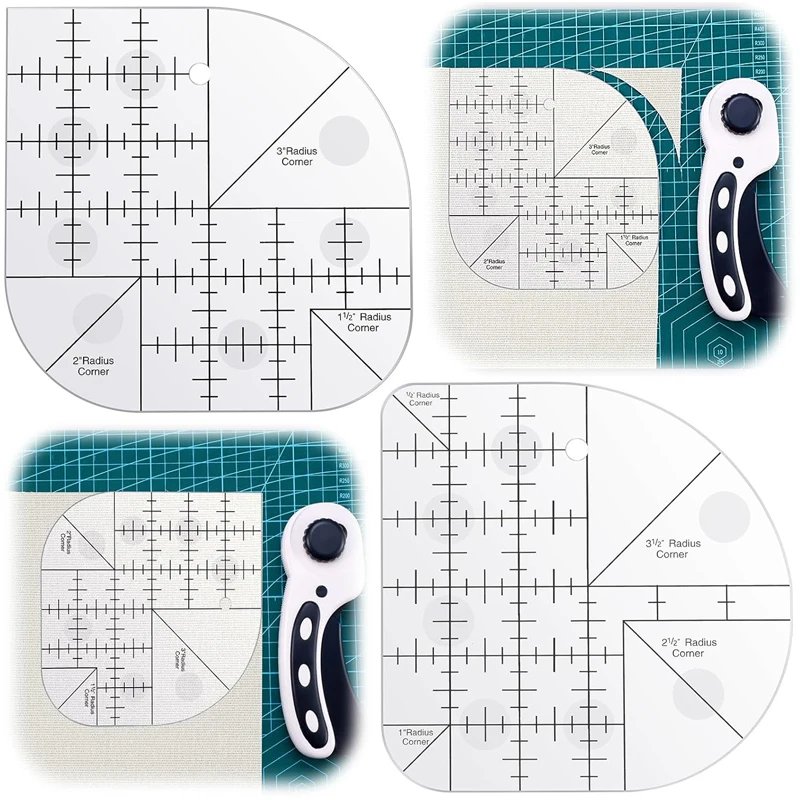 

1/3x DIY линейка для шитья в стиле пэчворк, акриловая линейка для углового резака, швейное одеяло, кожаная ткань, линейка для лоскутного шитья, домашние швейные принадлежности «сделай сам»