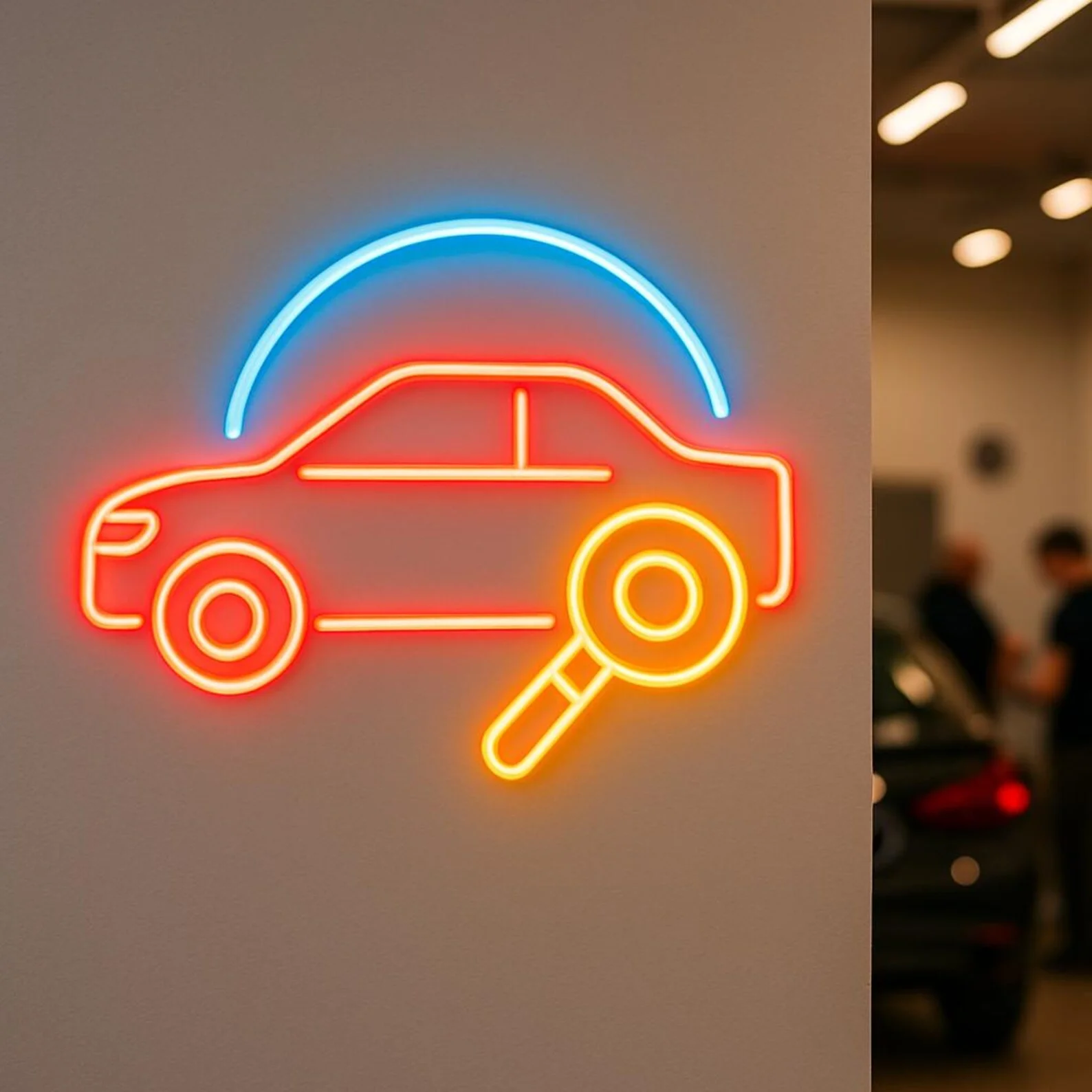 تلميع والورنيش استعادة ستوديو النيون تسجيل، تفصيل ضوء الاستوديو، تلميع السيارات بقيادة تسجيل، سيارة النيون ديكور