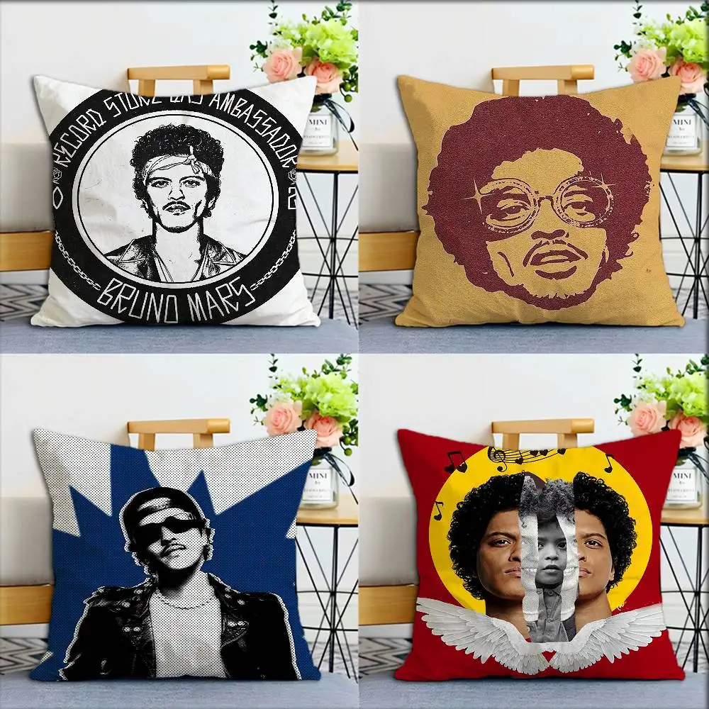 

Singer Bruno mars World Various Sizes Square Pillow Case For Car Home Bedchamber Decor