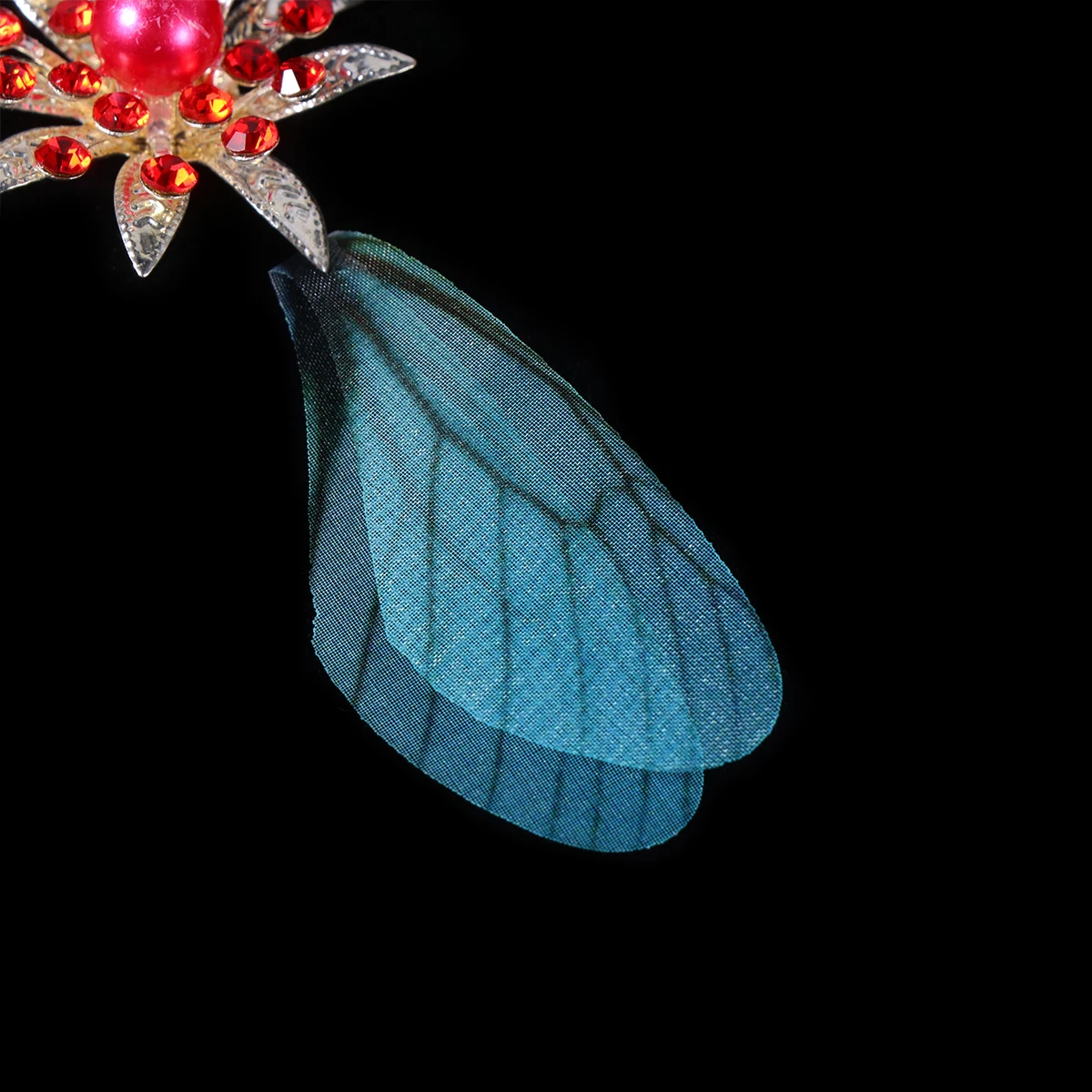 

20 Pcs Blue Green Dragonfly Wings Hanging Decoration Garden Fake Earring Decors Handmade Earrings Supplies