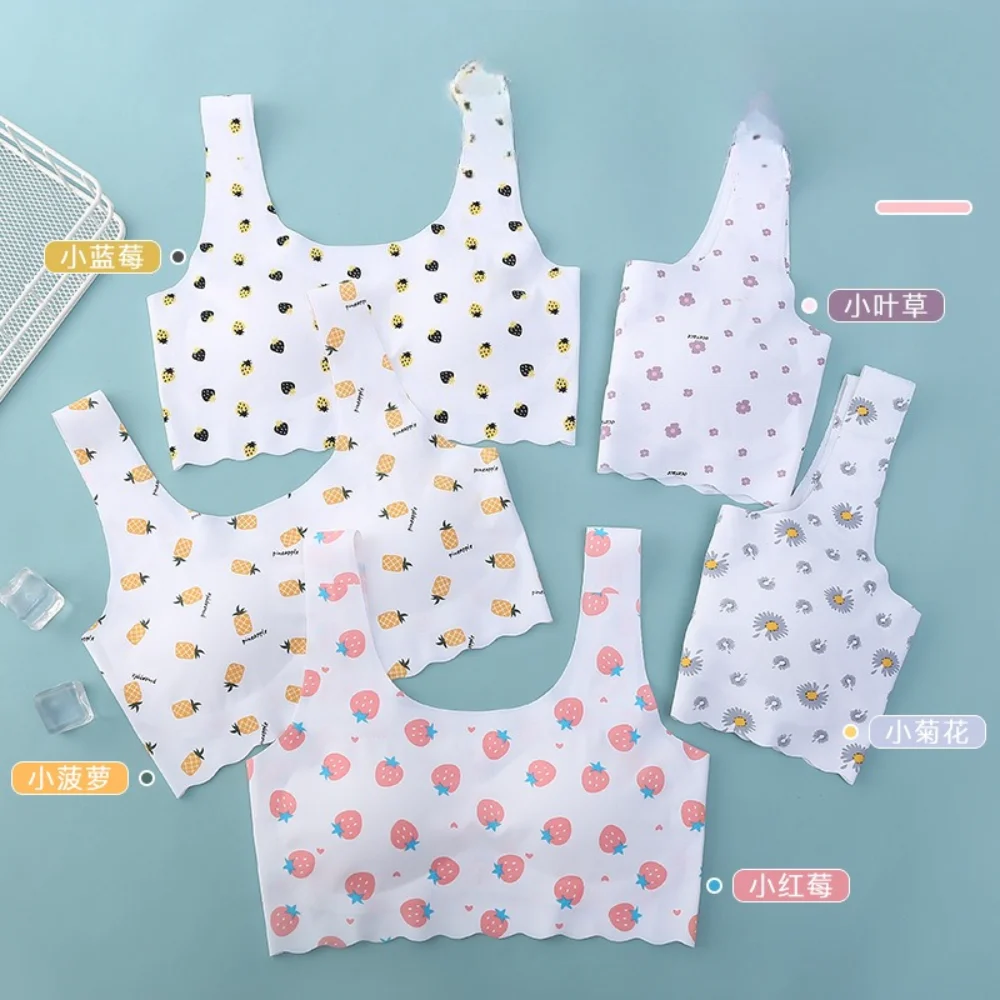 

3 pcs/lot,Summer seamless girl underwear little girl underwear student development period small vest big girls underwear.