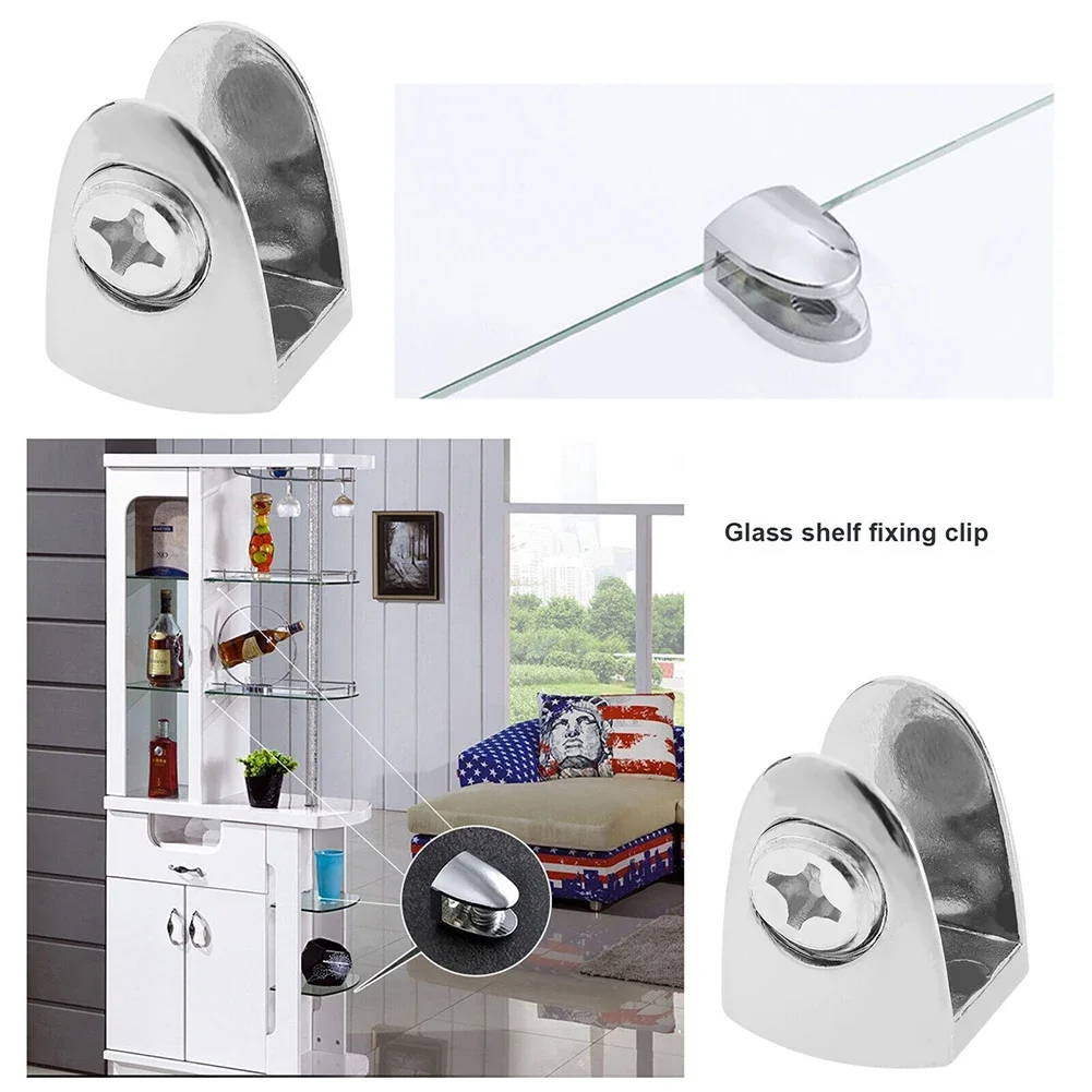 

Glass Clamp Glass Shelf Supports Brackets Fasteners Glass Support Bracket Screws Closet Pantry Shelving Wardrobe