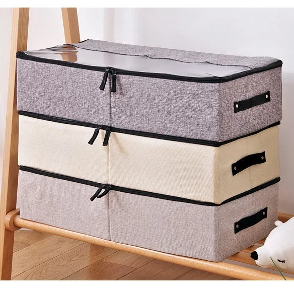 

Shoe storage box Fabric dustproof and moisture-proof transparent folding shoe box storage artifact