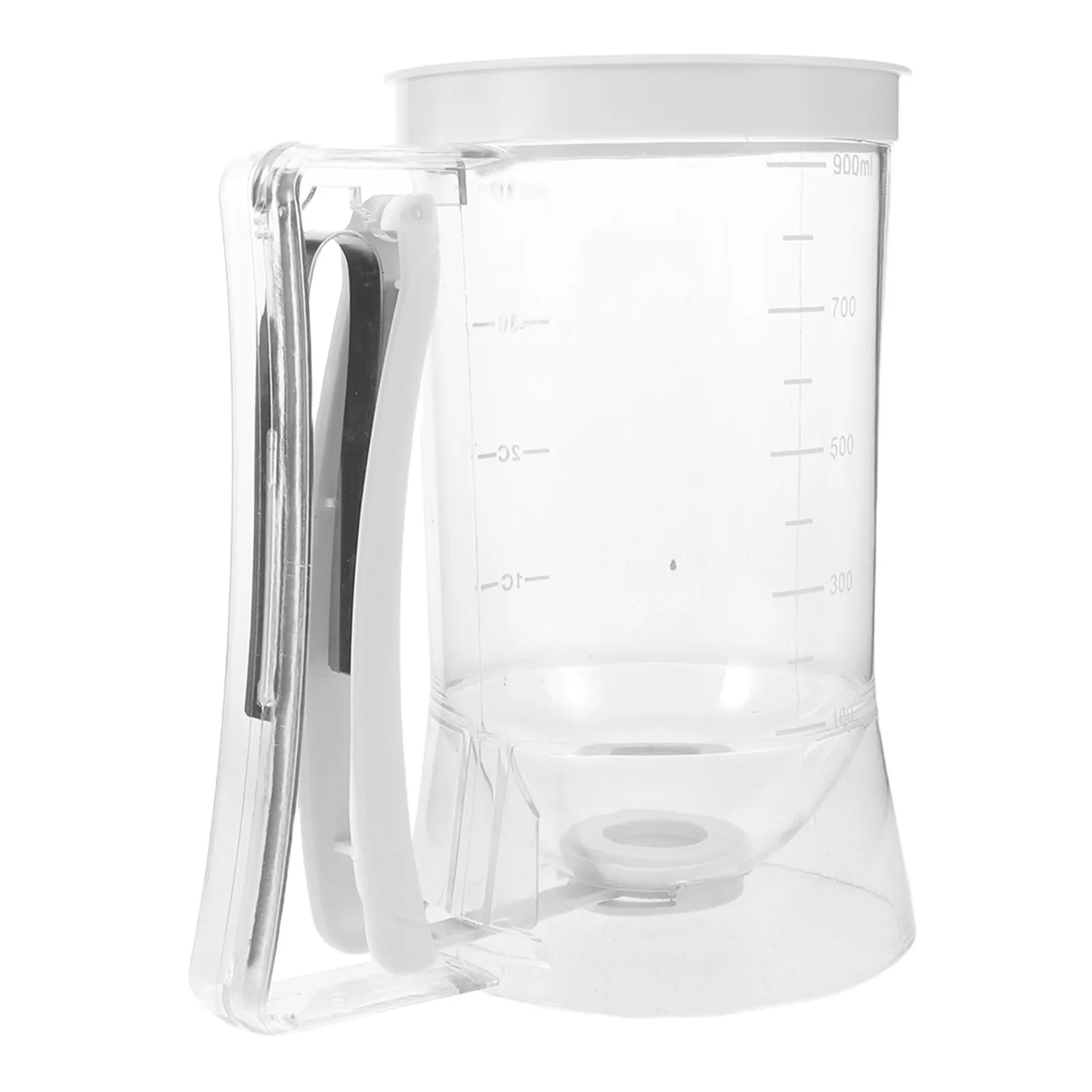 4-Cup Pancake Batter Dispenser Pitcher White Squeeze Bottle Portion Control Batter Mixer for Pancakes Waffles Cupcakes Easy