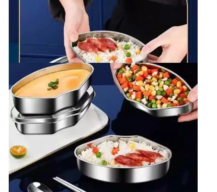 304 stainless steel partition fan-shaped rice cooker steaming grid bowl tray pot Liquid complementary food stewing cup NO.C3073