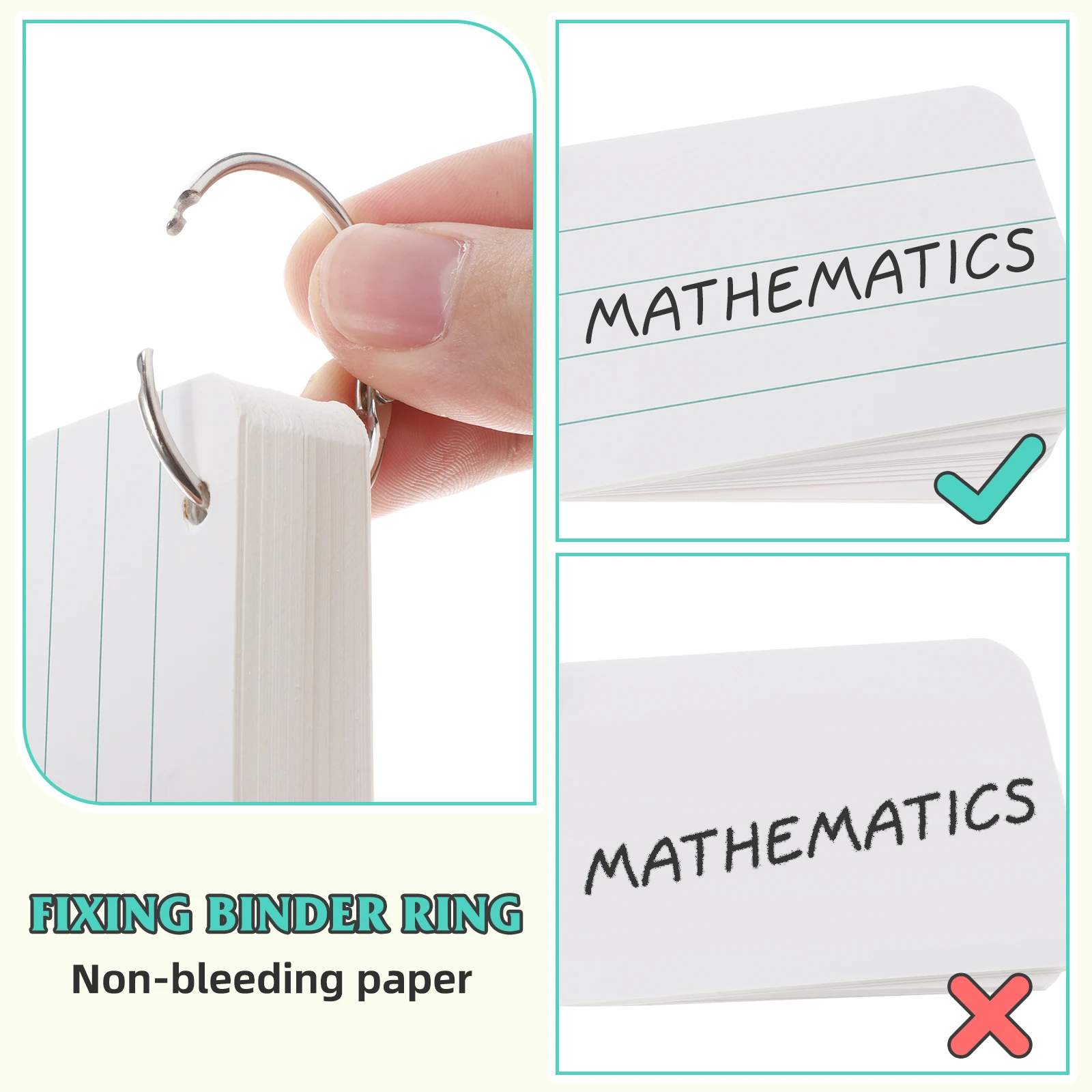 1 مجموعة كلمة بطاقات الذاكرة مؤشر فارغ بطاقات الملاحظة للبطاقات التعليمية عادي صغير مغلف التعلم Diy بها بنفسك بطاقة الأعمال صنع الدراسة