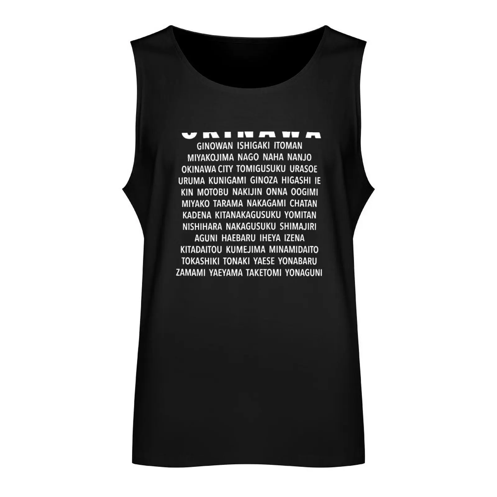 Okinawa Cities Tank Top sports vest Bodybuilding shirt sleeveless jackets summer clothes men 2024