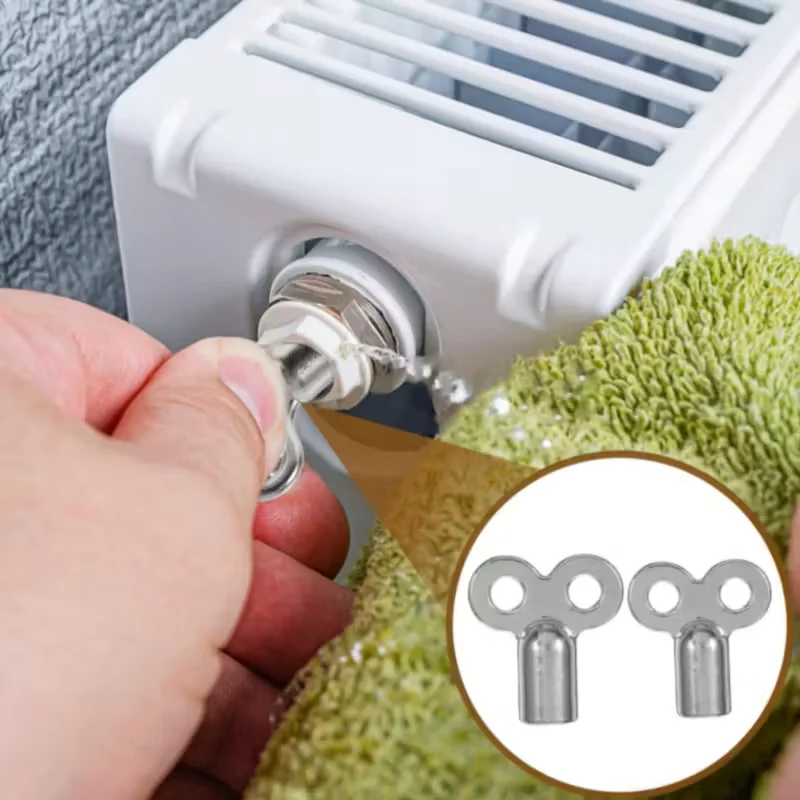 

1 шт. Ключ для клапана радиатора, аксессуары для обслуживания и выпуска воздуха радиатора, подходит для клапанов отопления и вентиляции