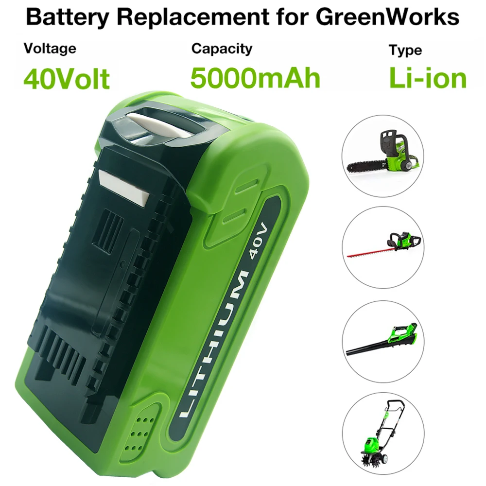 29472 Rechargeable Replacement Battery for Greenworks G-MAX 40V Lawn Mowers 29462 29482 29252 2901319 22262 Cordless Garden Tool