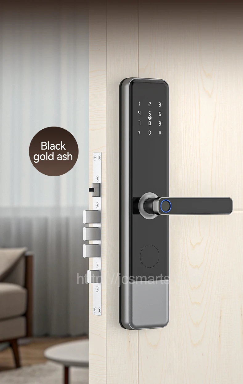 Neuankömmling Wifi Remote Ttlock App Keyless Security NFC-Karte Finger abdruck Passwort Digital Smart Locks mit 8 stücke Batterien betrieben – Detail 17