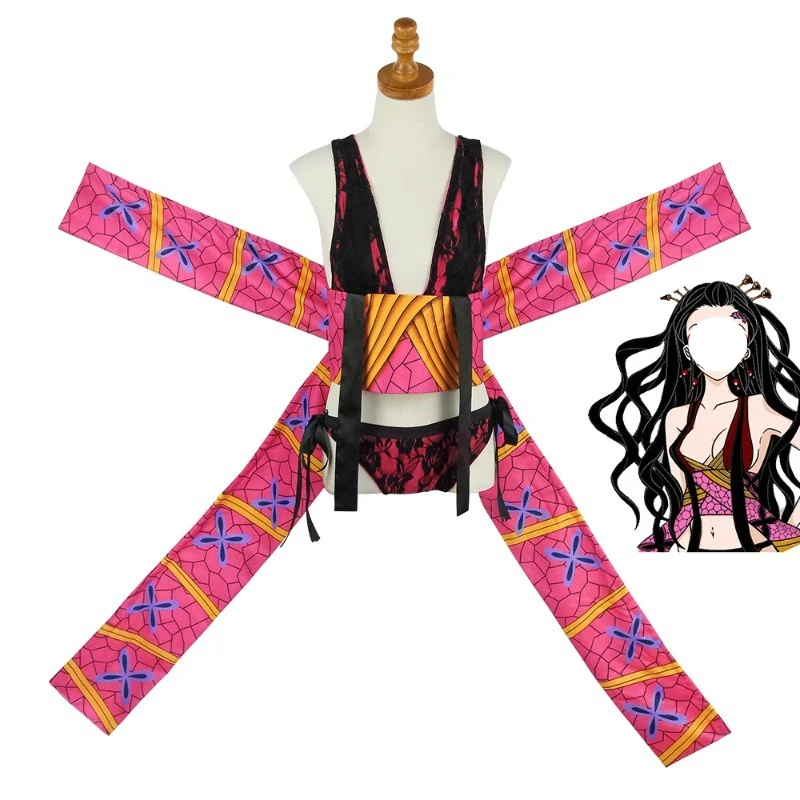 

Anime Demonn Slayer Cosplay Costume Daki Cos Outfits Kimetsu no Yaiba Set for Women Halloween Carnival Party Stage Performances