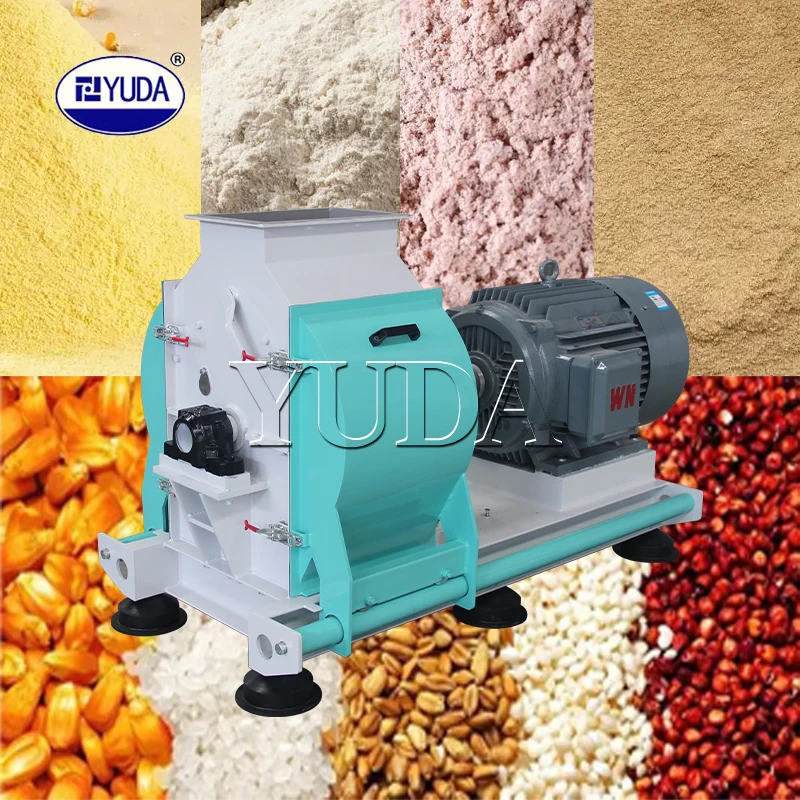 Corn Wheat Grinder, Grain Feed Hammer Mills Grinding Machine Crusher Price for Sale 22kw