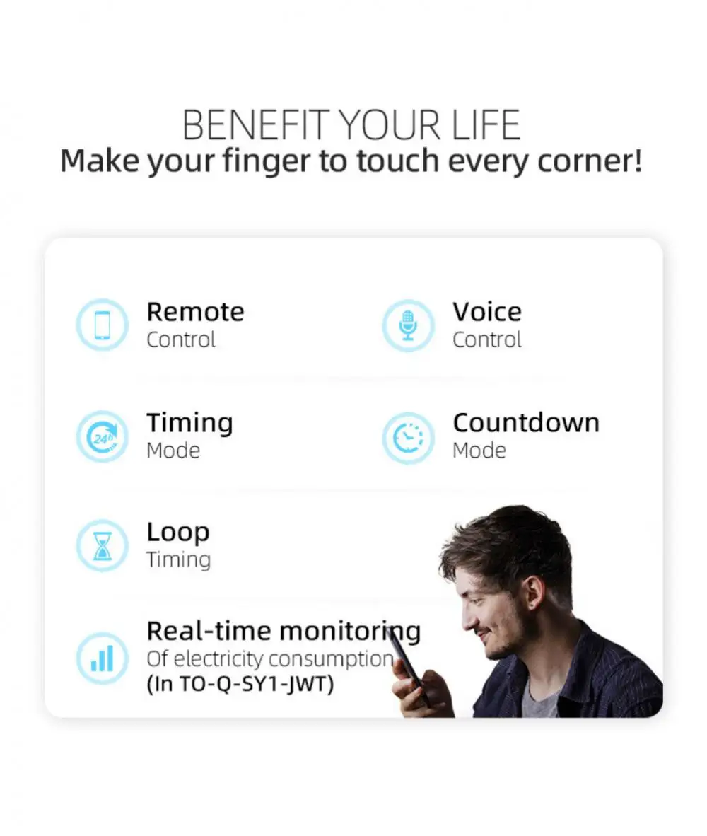 Tuya ตัวตัดวงจรอัจฉริยะ1P 1-32A สมาร์ทโฮมไวไฟไม่มีการวัดแสงฟังก์ชันจับเวลาการควบคุมระยะไกลแบบไร้สายทำงานร่วมกับแอป smartlife