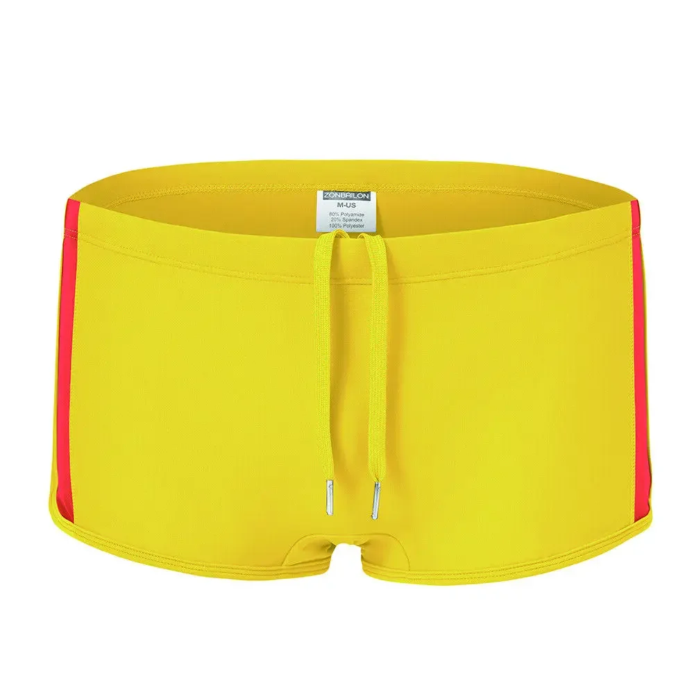 Jinshi Men's Soft Swimsuits Comfort Fit Swimming Trunks Breathable Swim Beach Boxers for Men