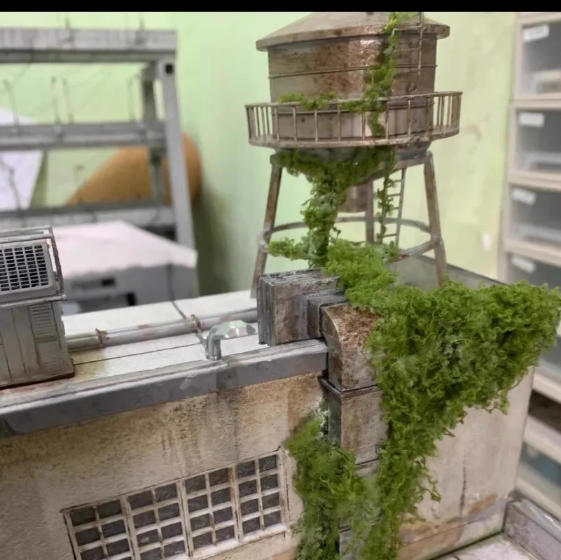 Diorama 1/64 Water Tower Model City Water Tank Building Model Scene Accessory