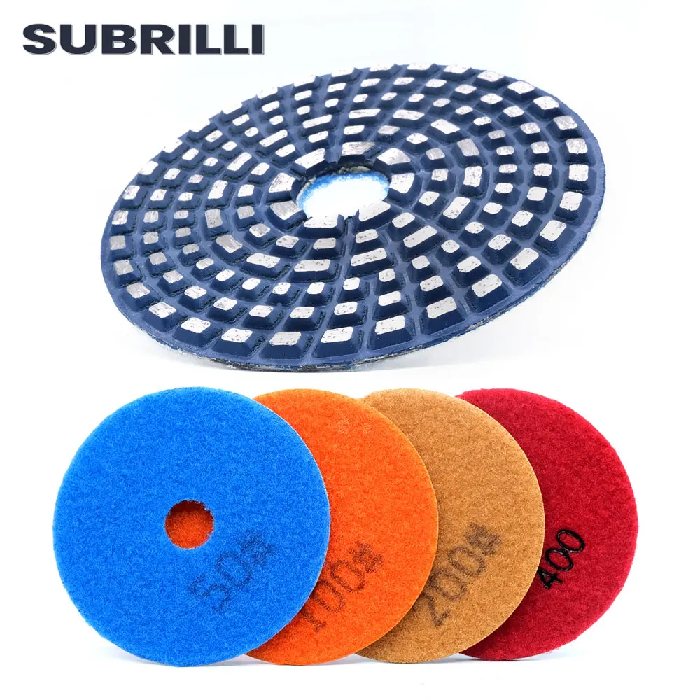 

SUBRILLI 4 Inch Metal Bond Diamond Sintered Grinding Wheel 100mm Polishing Pad For Stone Granite Marble Concrete Abrasive Tool