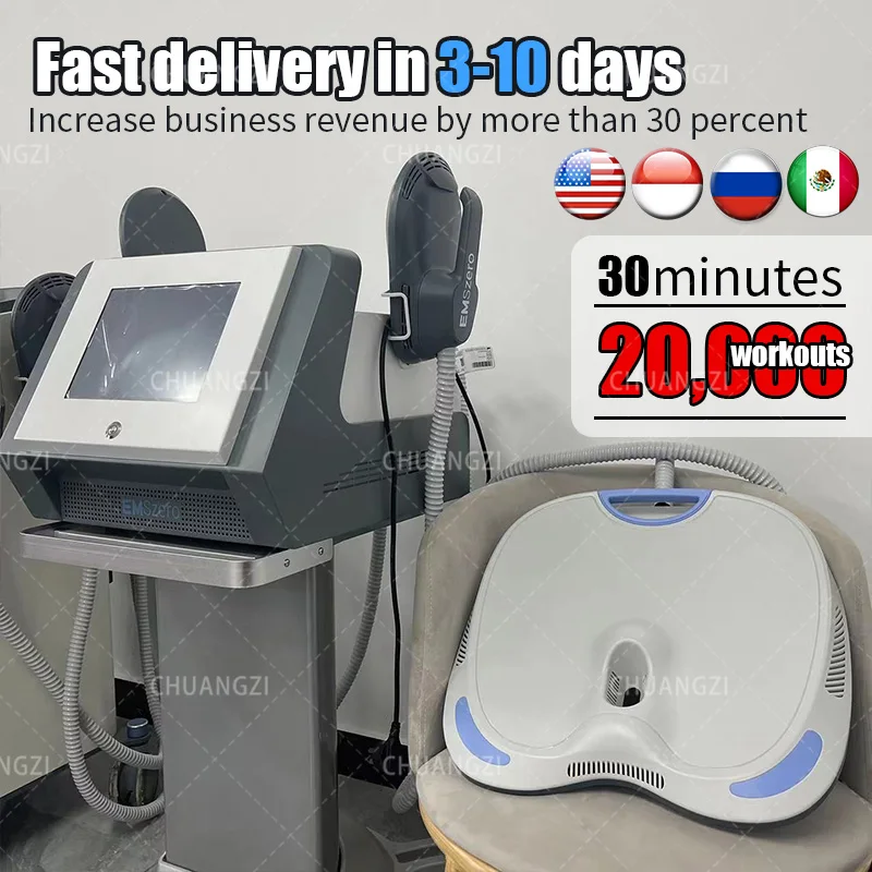 2025 EMSzero Tesla body shaping machine 6500W 200Hz EMS RF muscle electric stimulation fat reduction and slimming beauty machine