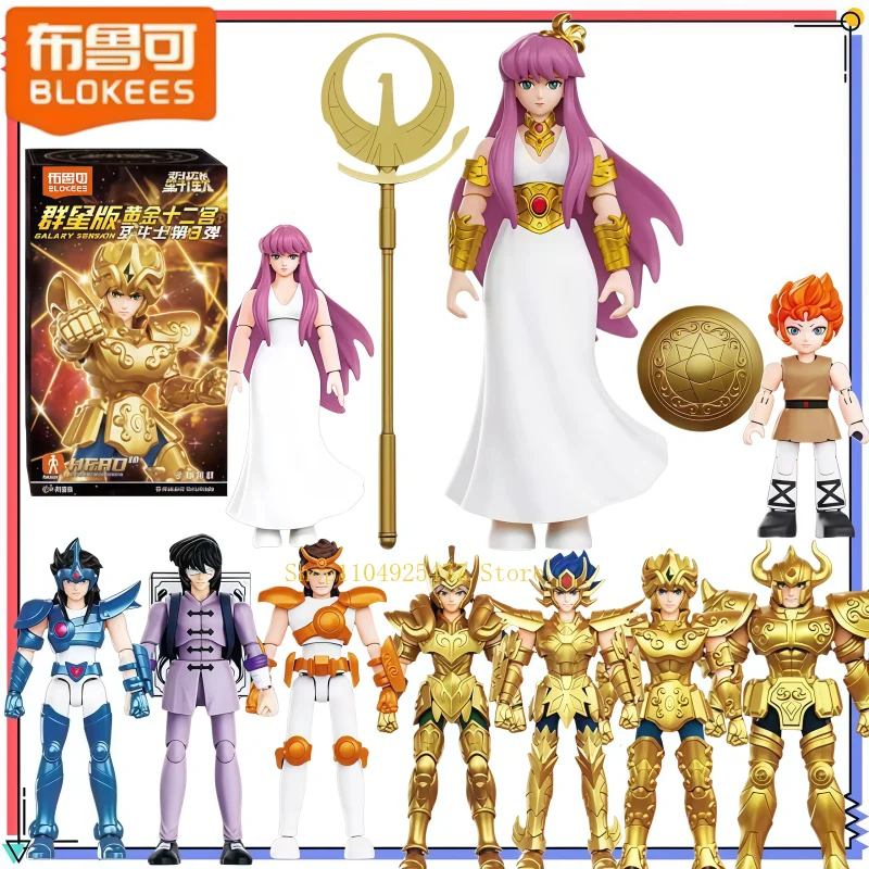 BLOKEES Building Block Small Particles Man Saint Seiya 3nd Many Stars Edition Athena Assembly Model Collect Ornaments Gifts Toy