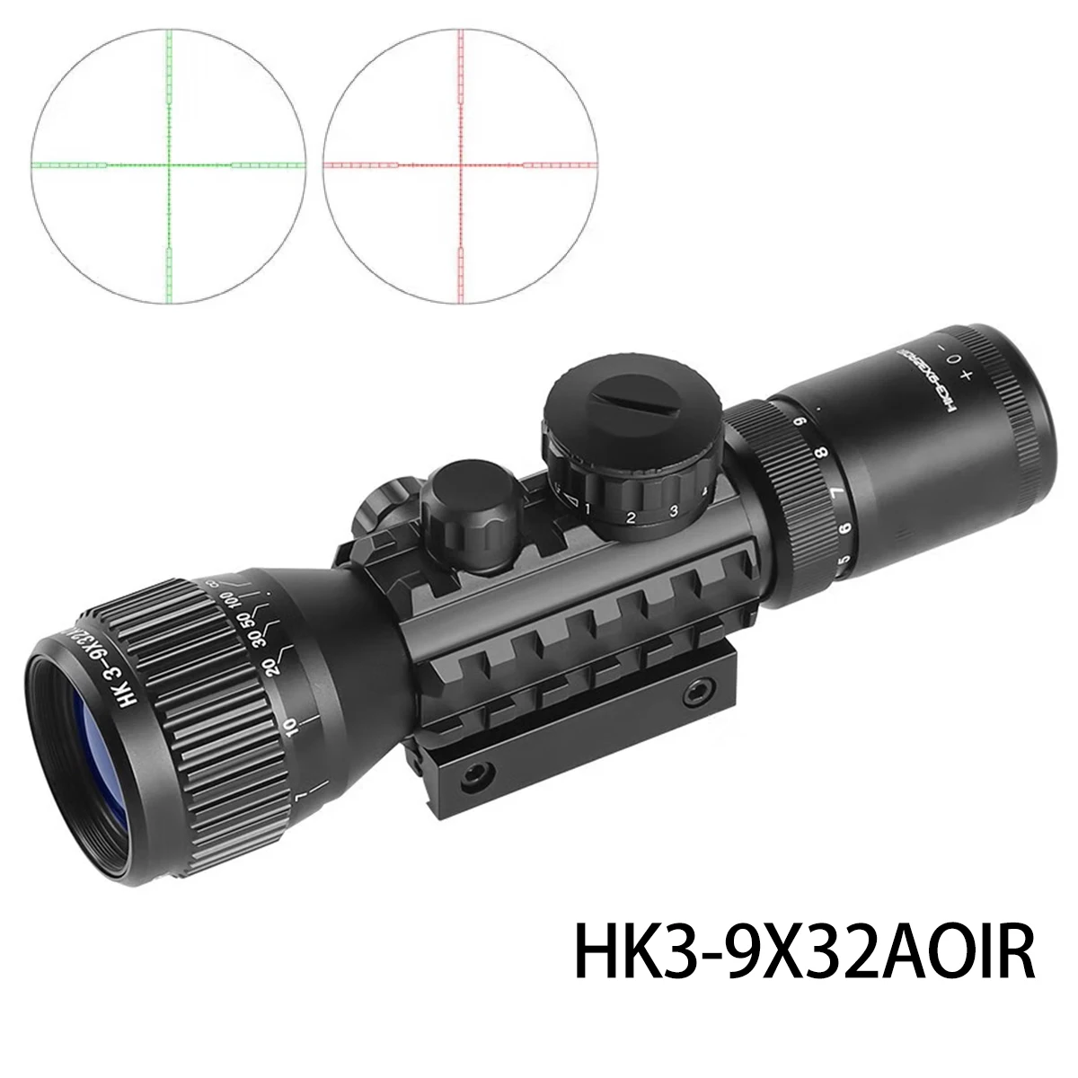 MARCH HK 3-9X32AOIR Tactical Compact Scope Optical Scope Airsoft Equipments Hunting Collimator Fit 20mm Rail