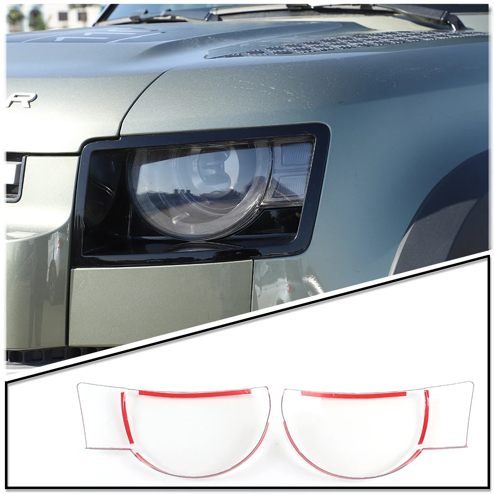 For Land Rover Defender 90 110 2020-25 Car Tail Light Cover Brake Light Wide Indicator Cover Rear Lamp Hoods Guards Trim sticker