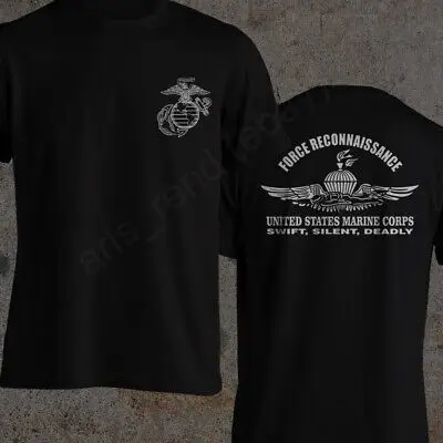 

Swift Silent Deadly. Force Reconnaissance US Marine Corps T-Shirt 100% Cotton O-Neck Short Sleeve Casual Mens T-shirt Size S-3XL